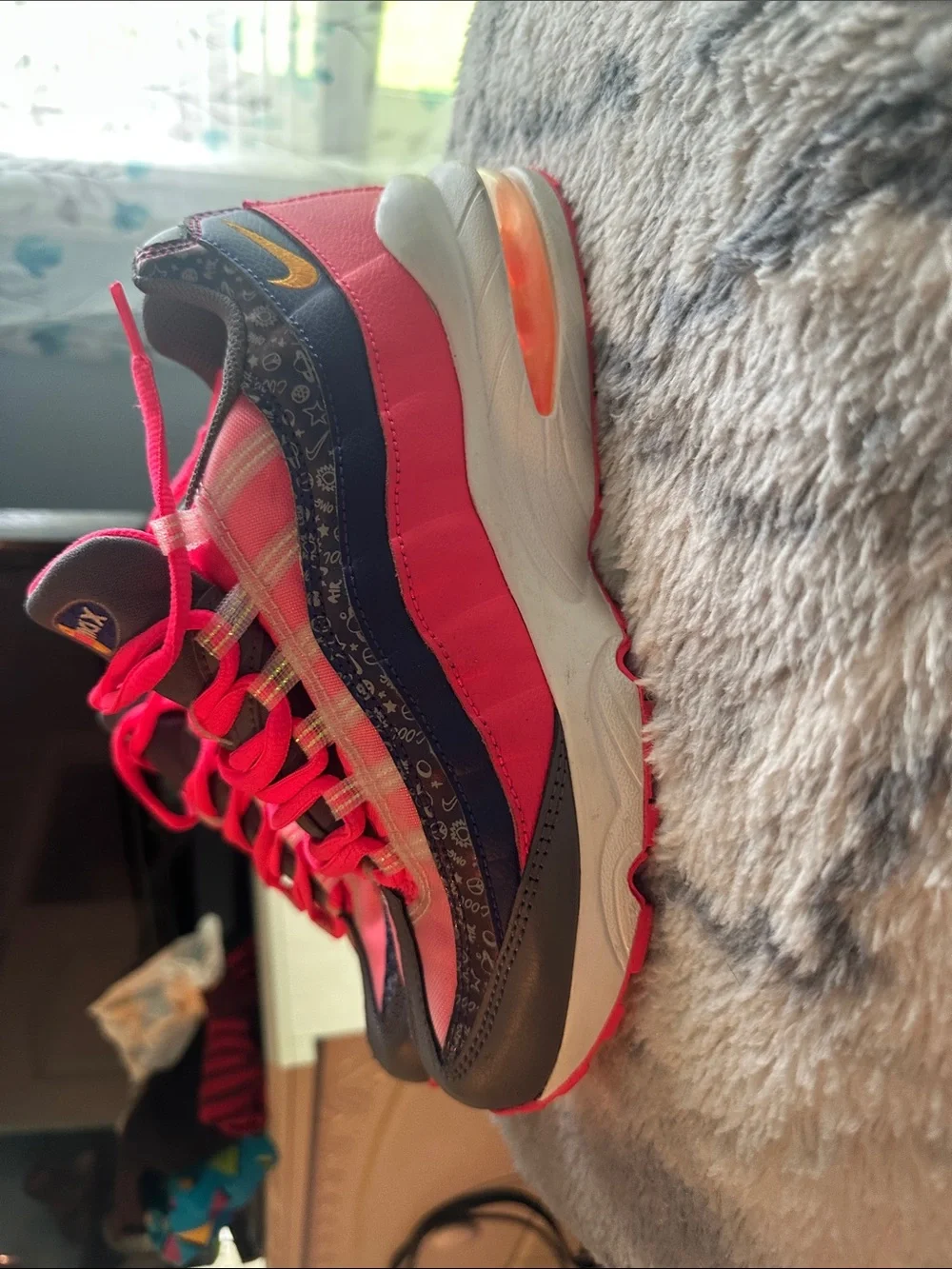 Nike Kids Hot Pink and Black Air Max Sneakers
